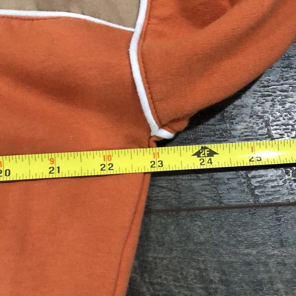 MIXED THREADS BROWN/ORANGE SWEATER WITH FRONT 1/2 ZIPPER XL - Picture 5 of 6